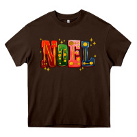 Chocolate Brown noel Heavy Core Tee - AdoDesignShop