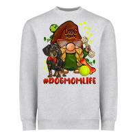 Heather Grey dog mom  life gnome Heavyweight Sweatshirt - BarkalooDesign