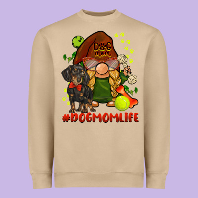 Dog Mom  Life Gnome Heavyweight Sweatshirt Designed By Barkaloodesign