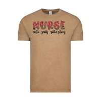 Vintage Coffee christmas nurse Vintage Tee - MaliasSmallBusiness