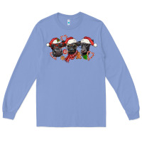 Colony Blue Christmas Black Angus Cows Long Sleeve Tee - LillyAllenDesigns