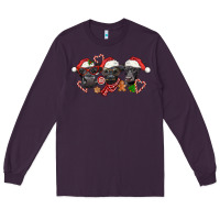 Plum Christmas Black Angus Cows Long Sleeve Tee - LillyAllenDesigns