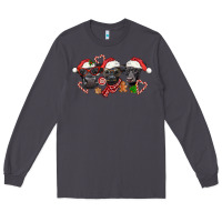 Smoke Christmas Black Angus Cows Long Sleeve Tee - LillyAllenDesigns