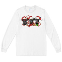 White Christmas Black Angus Cows Long Sleeve Tee - LillyAllenDesigns