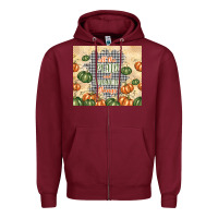 Burgundy all the plaid and pumpkin things Zipper Hoodie - TumblerDesignByShophia