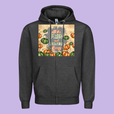 All The Plaid And Pumpkin Things Zipper Hoodie Designed By Tumblerdesignbyshophia