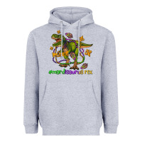 Heather Grey mardi saurus rex olivia Heavyweight Hoodie - OliviaCreatesArt