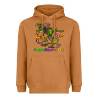 Mardi Saurus Rex Olivia Heavyweight Hoodie | Teevron