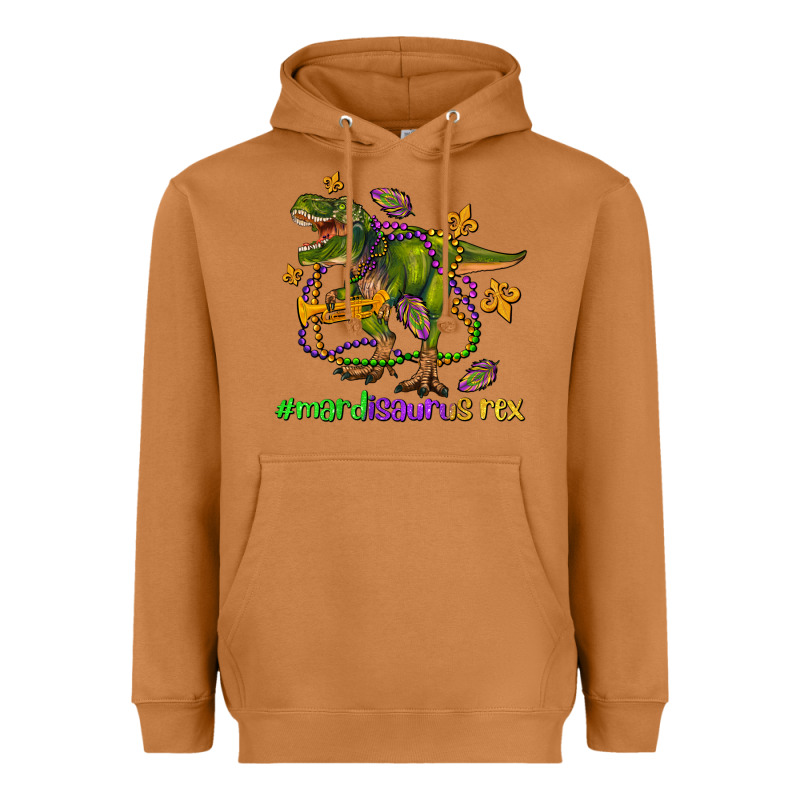 Mardi Saurus Rex Olivia Heavyweight Hoodie by OliviaCreatesArt | Teevron