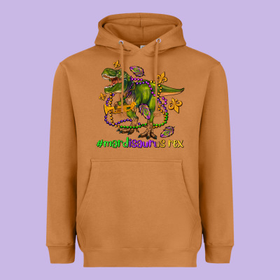 Mardi Saurus Rex Olivia Heavyweight Hoodie Designed By Oliviacreatesart