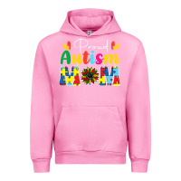 Fuchsia Pink Proud Autism Mom sunflower Urban Hoodie - CowhideDigitalArt