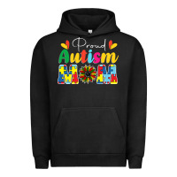 Pigment Black Proud Autism Mom sunflower Urban Hoodie - CowhideDigitalArt