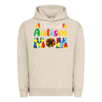 Pigment French Oak Proud Autism Mom sunflower Urban Hoodie - CowhideDigitalArt