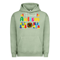 Pigment Oil Green Proud Autism Mom sunflower Urban Hoodie - CowhideDigitalArt