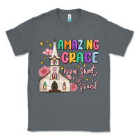 Charcoal Heather amazing grace how sweet the sound Classic Tee - MaliasSmallBusiness