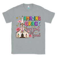 Heather Grey amazing grace how sweet the sound Classic Tee - MaliasSmallBusiness