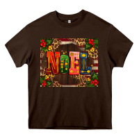 Chocolate Brown noel mistletoe Christmas Heavy Core Tee - AdoDesignShop
