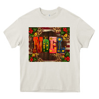 Cream noel mistletoe Christmas Heavy Core Tee - AdoDesignShop