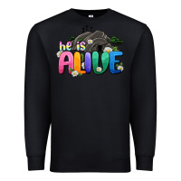 Black Easter Day He is alive Premium Sweatshirt - OliviaCreatesArt