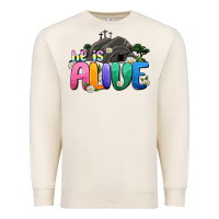 Sandshell Easter Day He is alive Premium Sweatshirt - OliviaCreatesArt