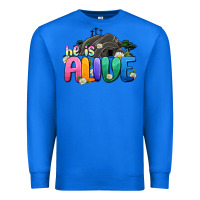 True Royal Easter Day He is alive Premium Sweatshirt - OliviaCreatesArt