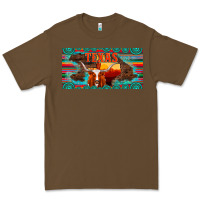 Cacao texas and map with longhorn serape gemstone licanse plate Premium Tee - Artiststas