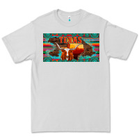 Dove Grey texas and map with longhorn serape gemstone licanse plate Premium Tee - Artiststas