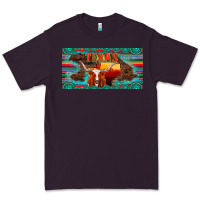 Plum texas and map with longhorn serape gemstone licanse plate Premium Tee - Artiststas