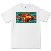 White texas and map with longhorn serape gemstone licanse plate Premium Tee - Artiststas