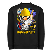 Black Architect life gnome Heavyweight Sweatshirt - BarkalooDesign
