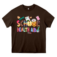Chocolate Brown school healt aid Heavy Core Tee - AdoDesignShop