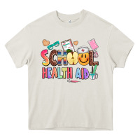 Cream school healt aid Heavy Core Tee - AdoDesignShop