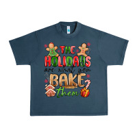 Midnight Navy the holidays are what you bake them Urban Heavy Tee - MaliasSmallBusiness