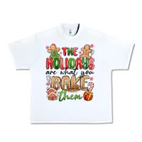 White the holidays are what you bake them Urban Heavy Tee - MaliasSmallBusiness