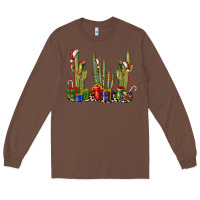 Chestnut Christmas Cactus Long Sleeve Tee - LillyAllenDesigns
