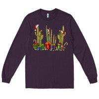 Plum Christmas Cactus Long Sleeve Tee - LillyAllenDesigns