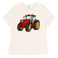 Bone western farm tractor red Ladies Tee - Artiststas