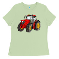 Matcha western farm tractor red Ladies Tee - Artiststas