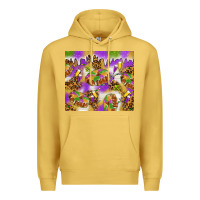 Antique Gold Mardi Gras with king cake tumbler Premium Hoodie - HowdyJamesFarm