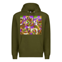 Army Green Mardi Gras with king cake tumbler Premium Hoodie - HowdyJamesFarm