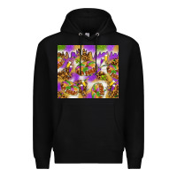 Black Mardi Gras with king cake tumbler Premium Hoodie - HowdyJamesFarm