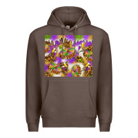 Coffee Mardi Gras with king cake tumbler Premium Hoodie - HowdyJamesFarm