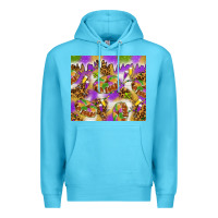 Ocean Blue Mardi Gras with king cake tumbler Premium Hoodie - HowdyJamesFarm