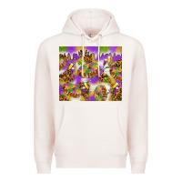 Pale Pink Mardi Gras with king cake tumbler Premium Hoodie - HowdyJamesFarm
