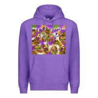 Purple Mardi Gras with king cake tumbler Premium Hoodie - HowdyJamesFarm