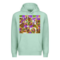Seafoam Mardi Gras with king cake tumbler Premium Hoodie - HowdyJamesFarm
