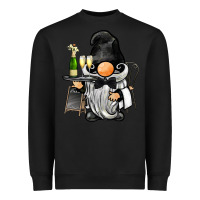 Black waiter gnome Heavyweight Sweatshirt - BarkalooDesign