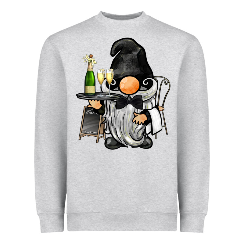 Waiter Gnome Heavyweight Sweatshirt by BarkalooDesign | Teevron