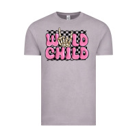 Vintage Zinc wild child pink skeleton Vintage Tee - MaliasSmallBusiness