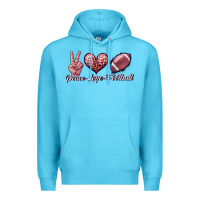 Peace Love Football Premium Hoodie | Teevron